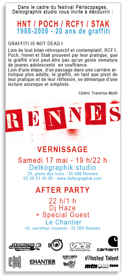 Exposition Delkographik/Périscopage : 20 ans de Graffiti