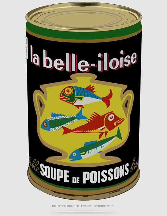 Soup Can | Boîte de Soupe en Conserve, octobre 2013 Pop Art style: Fish Soup can, using Illustrator vector graphics software | © Guillaume Petit — SKL D Sgn — www.guillaumepetit.fr @SKL, octobre 2013.